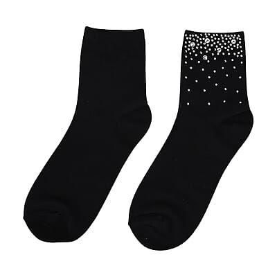 Set of 5 Pairs Crystal Ankle Sock - Multi Color