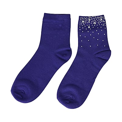 Set of 5 Pairs Crystal Ankle Sock - Multi Color