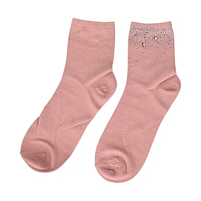 Set of 5 Pairs Crystal Ankle Sock - Multi Color