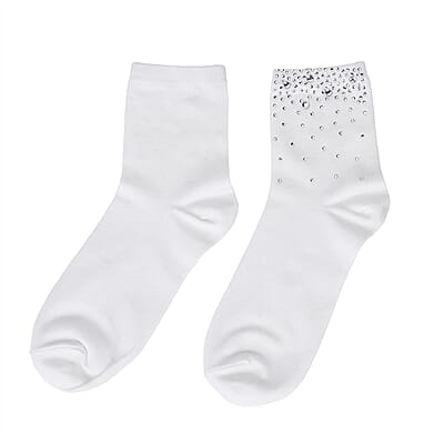 Set of 5 Pairs Crystal Ankle Sock - Multi Color