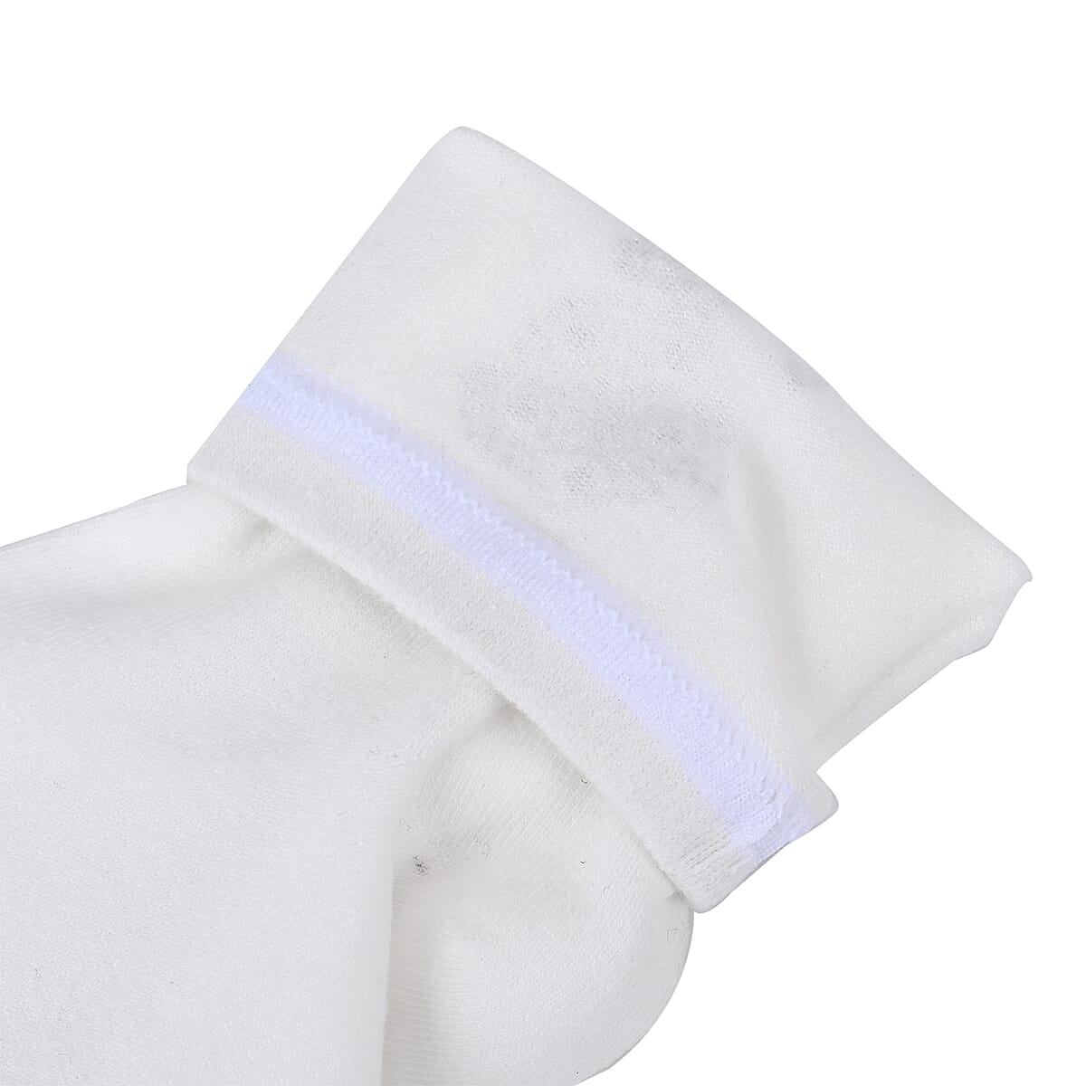 Set of 5 Pairs Crystal Ankle Sock - White image number 9