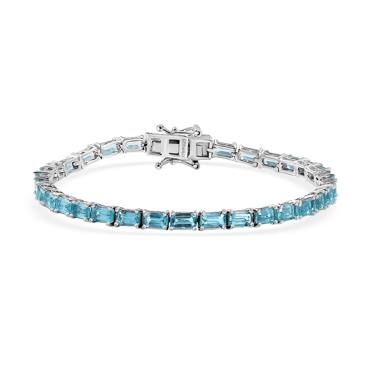 Doorbuster Betroka Blue Apatite Tennis Bracelet in Rhodium Over Sterling Silver (6.50 In) 9.00 ctw image number 0