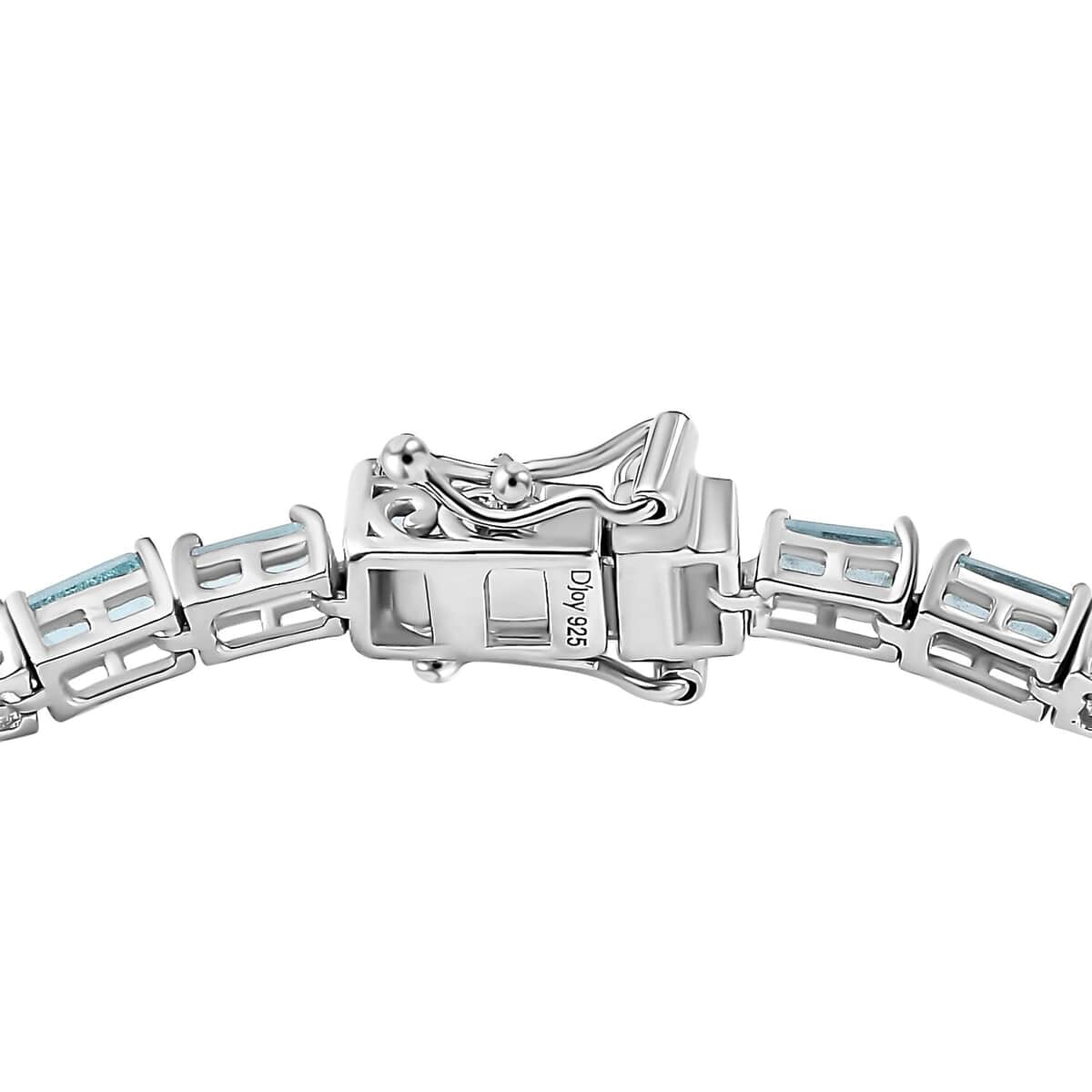 Doorbuster Betroka Blue Apatite Tennis Bracelet in Rhodium Over Sterling Silver (6.50 In) 9.00 ctw image number 3