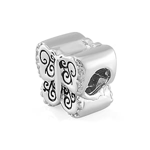 Simulated Diamond Butterfly Charm in Rhodium Over Sterling Silver 0.07 ctw