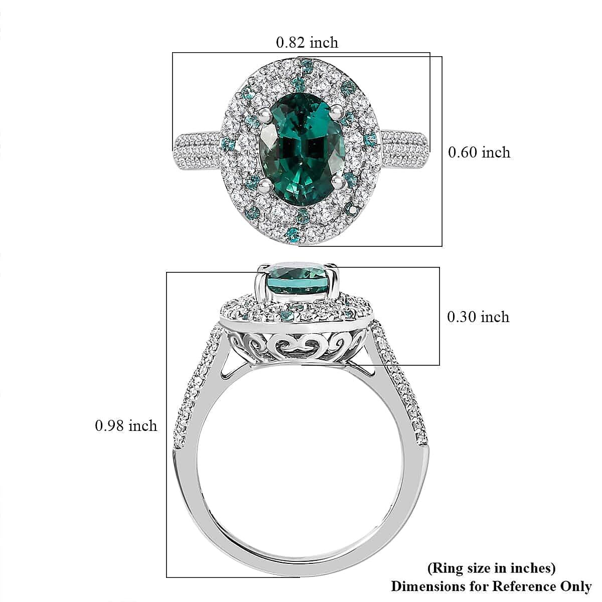 Certified & Appraised Rhapsody AAAA Pirineu Lagoon Tourmaline, Paraiba Tourmaline and E-F VS Diamond 2.62 ctw Ring in 950 Platinum (Size 8.5) 7.80 Grams image number 4