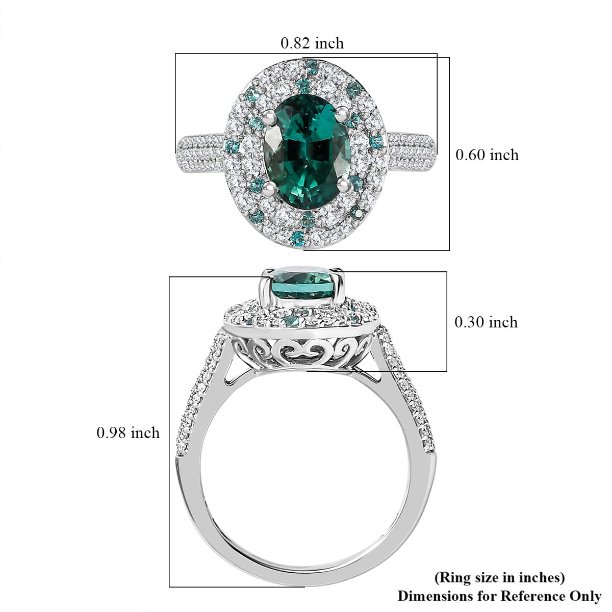 Certified & Appraised Rhapsody AAAA Pirineu Lagoon Tourmaline, Paraiba Tourmaline and E-F VS Diamond 2.62 ctw Ring in 950 Platinum (Size 9.0) 7.80 Grams image number 4