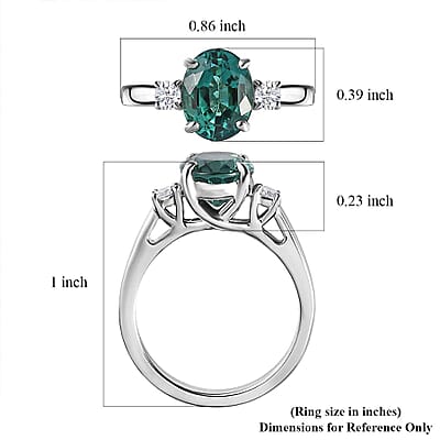 Certified & Appraised Rhapsody AAAA Pirineu Lagoon Tourmaline and E-E VS Diamond 2.90 ctw Ring in 950 Platinum (Size 10.0) 6.95 Grams