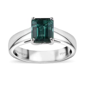 Certified & Appraised Rhapsody AAAA Pirineu Lagoon Tourmaline 2.62 ctw Solitaire Ring in 950 Platinum (Size 10.0) 8 Grams