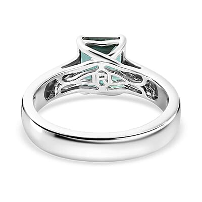 Certified & Appraised Rhapsody AAAA Pirineu Lagoon Tourmaline 2.62 ctw Solitaire Ring in 950 Platinum (Size 10.0) 8 Grams