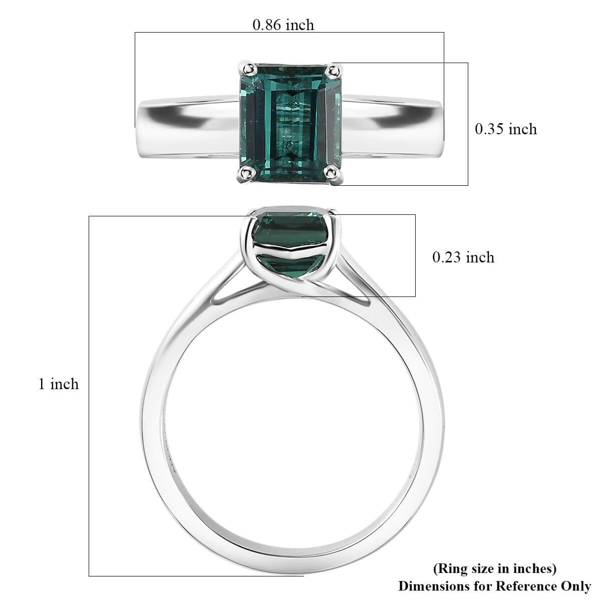 Certified & Appraised Rhapsody 950 Platinum AAAA Pirineu Lagoon Tourmaline Solitaire Ring (Size 7.0) 8 Grams 2.62 ctw image number 5