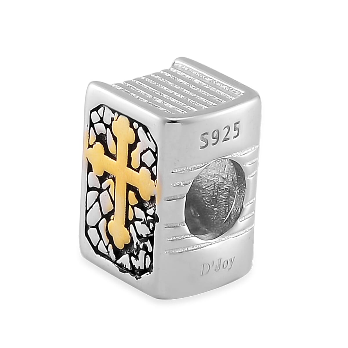 A Bible Charm in 14K YG Over and Black Oxidized Sterling Silver image number 3