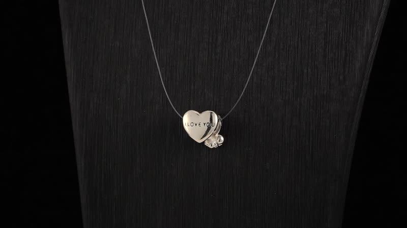 Mom Love Charm in Rhodium Over Sterling Silver (2.50 g)