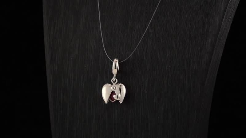 Enameled Love Charm in 14K YG Over Sterling Silver 3.25 Grams