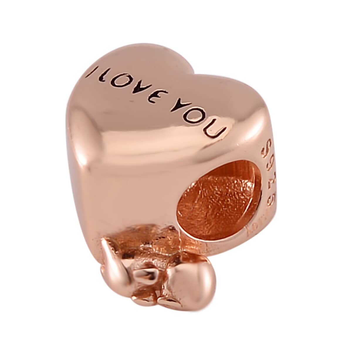 Mom Love Charm in 14K Rose Gold Over Sterling Silver 2.50 Grams image number 2