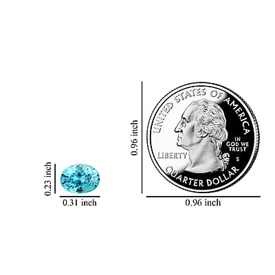 AAA Cambodian Blue Zircon (Ovl 8x6 mm) 2.00 ctw
