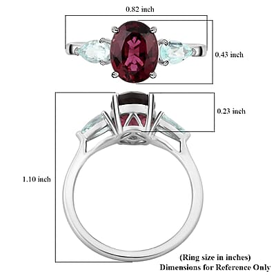 Certified & Appraised Rhapsody AAAA Ouro Fino Rubellite and Paraiba Tourmaline 2.75 ctw Ring in 950 Platinum (Size 10.0) 5.15 Grams