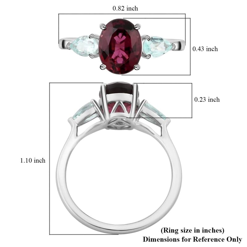 Certified & Appraised Rhapsody AAAA Ouro Fino Rubellite and Paraiba Tourmaline 2.75 ctw Ring in 950 Platinum (Size 10.0) 5.15 Grams
