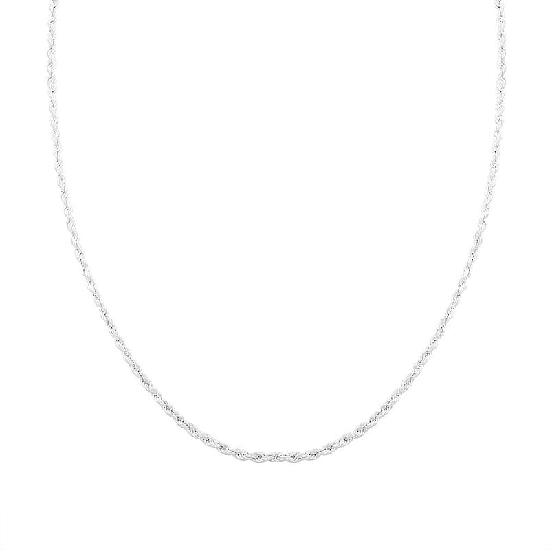 Rope Necklace in Sterling Silver 9.0 Grams 24 Inches