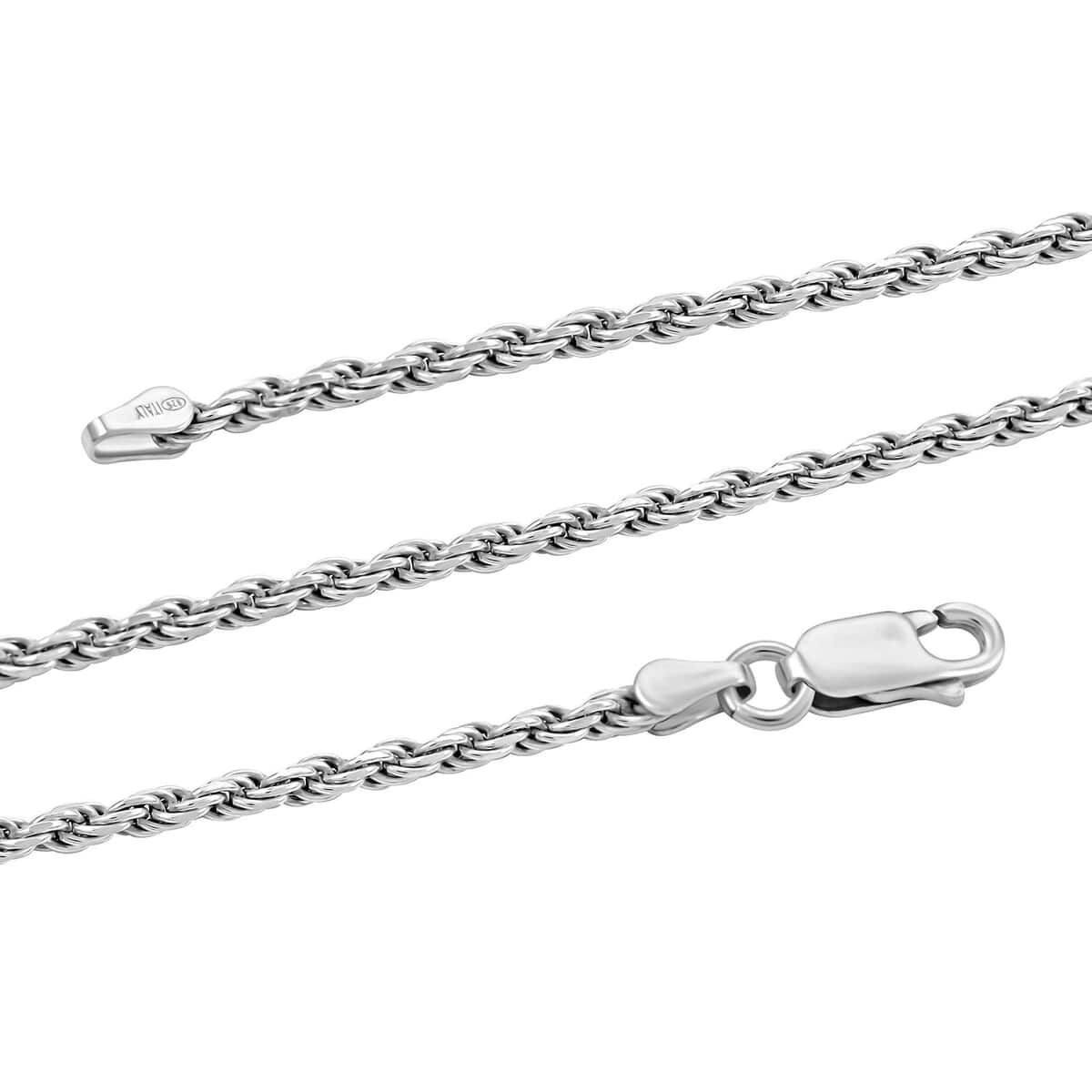 Sterling Silver Rope Necklace 24 Inches 8.90 Grams image number 2