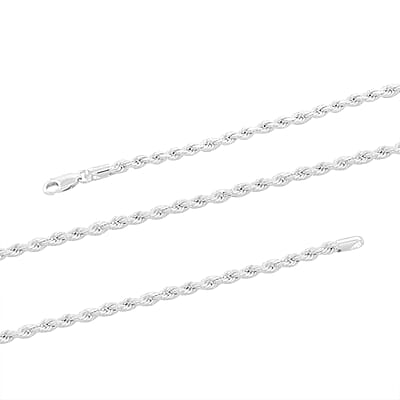 Rope Necklace in Sterling Silver 9.0 Grams 24 Inches