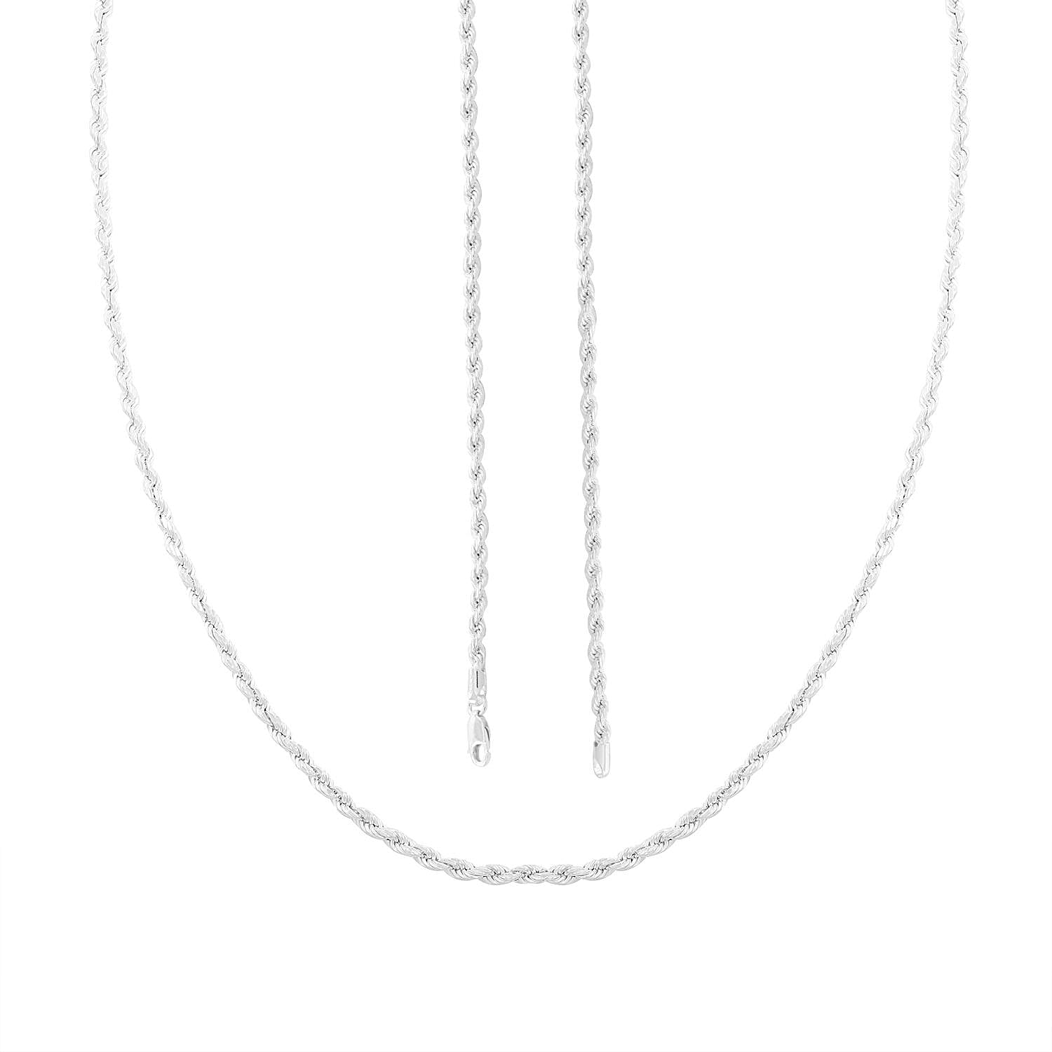 Rope Necklace in Sterling Silver 9.0 Grams 24 Inches