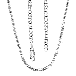 Sterling Silver Beaded Necklace 18 Inches 15.80 Grams