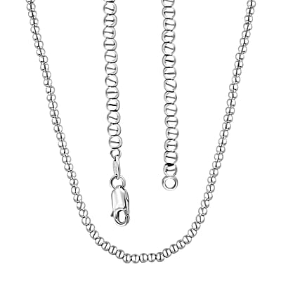 Sterling Silver Beaded Necklace 18 Inches 15.80 Grams