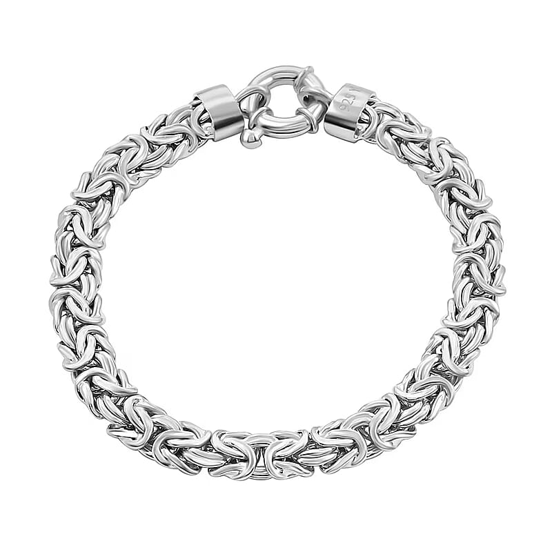 Byzantine Bracelet in Sterling Silver (7.50 In) 14.90 Grams