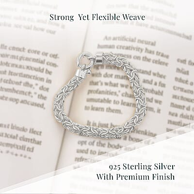 Byzantine Bracelet in Sterling Silver (7.50 In) 14.90 Grams