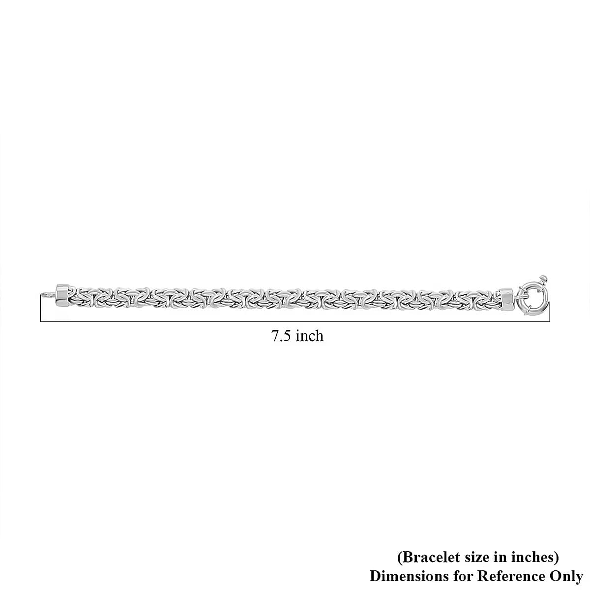 Byzantine Bracelet in Sterling Silver (7.50 In) 14.90 Grams image number 5