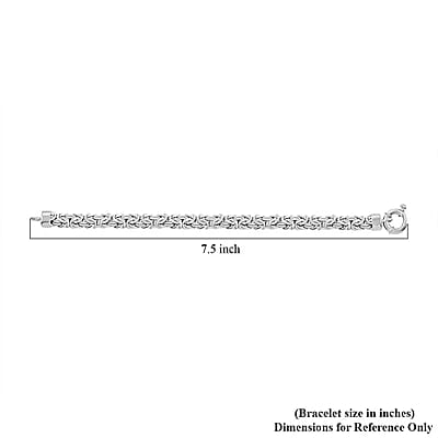 Byzantine Bracelet in Sterling Silver (7.50 In) 14.90 Grams