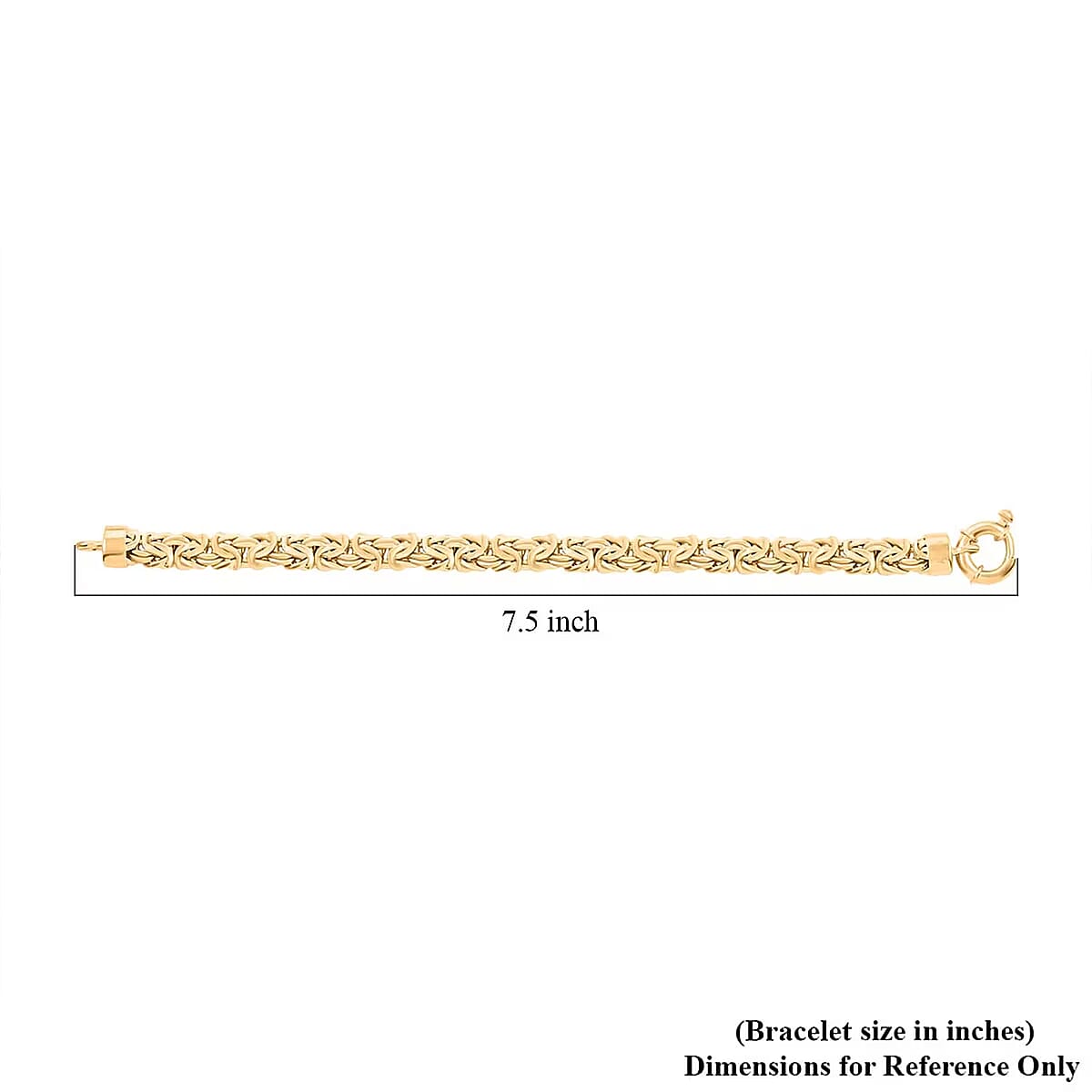 Byzantine Bracelet in 14K Yellow Gold Over Sterling Silver (7.50 In) 14.90 Grams image number 5