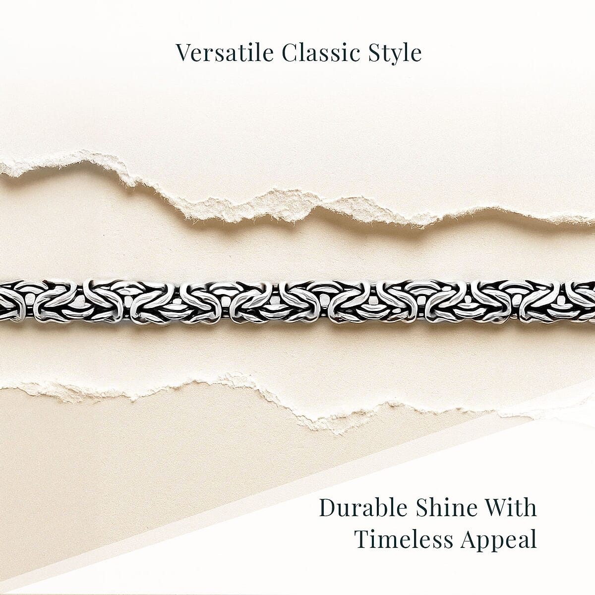 Oxidized Over Sterling Silver Bracelet (7.50 In) 14 Grams image number 4