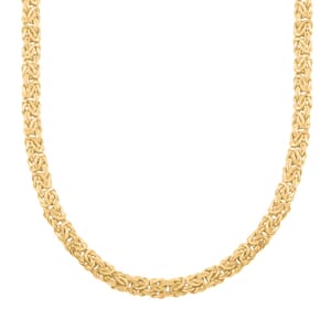 Byzantine Necklace in 14K Yellow Gold Over Sterling Silver 34.90 Grams 20 Inches