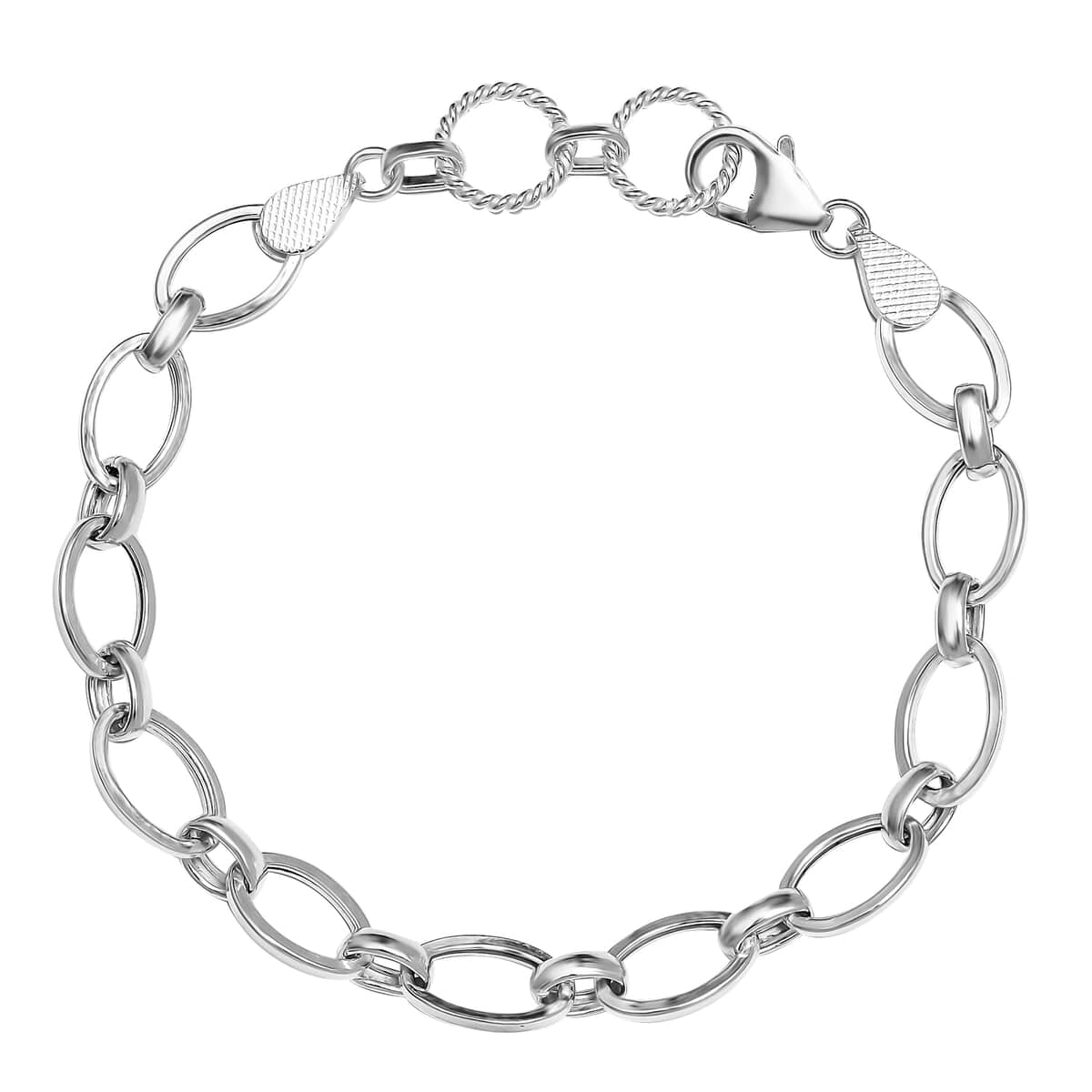 Artisan Crafted Sterling Silver Link Bracelet (7.25 In) 6 Grams image number 0