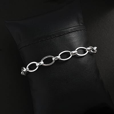 Artisan Crafted Sterling Silver Link Bracelet (7.25 In) 6 Grams