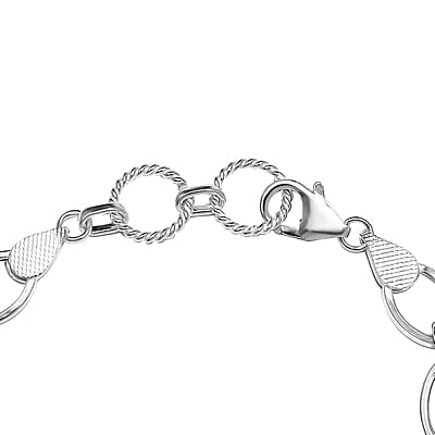 Artisan Crafted Sterling Silver Link Bracelet (7.25 In) 6 Grams