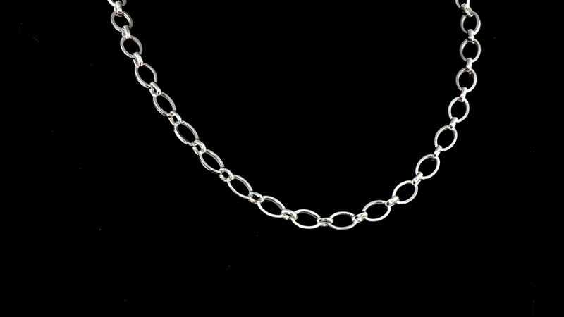 Artisan Crafted Sterling Silver Link Necklace 18 Inches 13.60 Grams