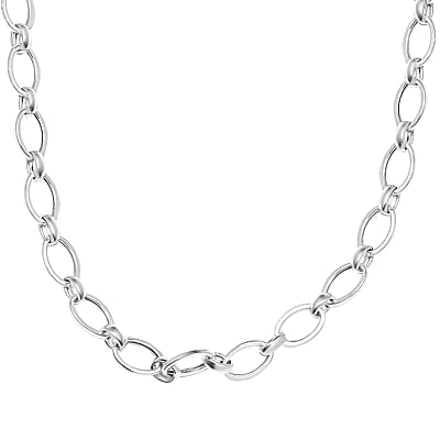 Artisan Crafted Sterling Silver Link Necklace 18 Inches 13.60 Grams
