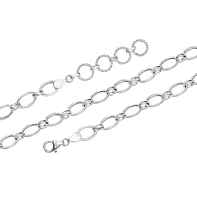 Artisan Crafted Sterling Silver Link Necklace 18 Inches 13.60 Grams