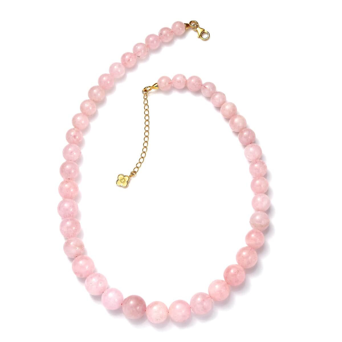 D'Joy Pink Morganite  Beads Necklace (Size - 18) in 18K YG Vermeil Sterling Silver 360.00 ctw image number 0