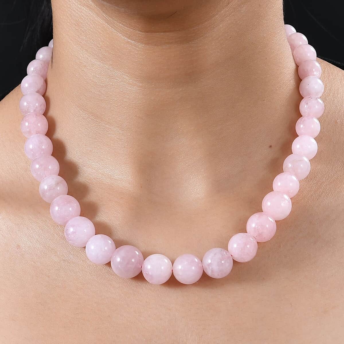 D'Joy Pink Morganite  Beads Necklace (Size - 18) in 18K YG Vermeil Sterling Silver 360.00 ctw image number 2