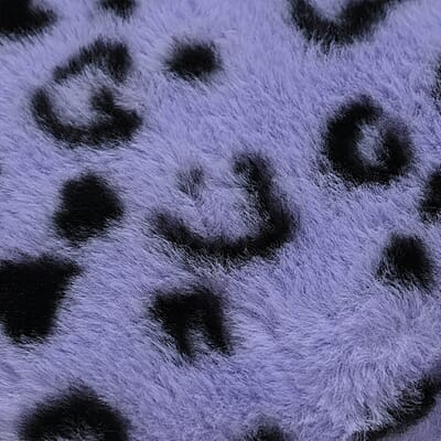 Set of 2 Purple Cheetah Printed Faux Fur Bucket Hats - One Size Fits Most