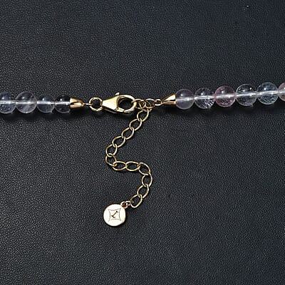 Certified & Appraised Luxoro Premium Multi Beryl 90.00 ctw Beaded Graduated Necklace in 14K Yellow Gold 18-20 Inches