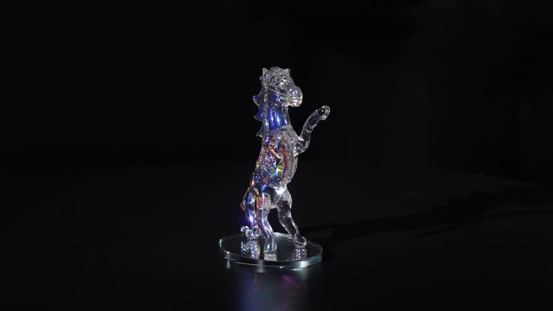 Aurora Borealis Crystal Horse Figurine