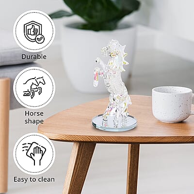 Aurora Borealis Crystal Horse Figurine