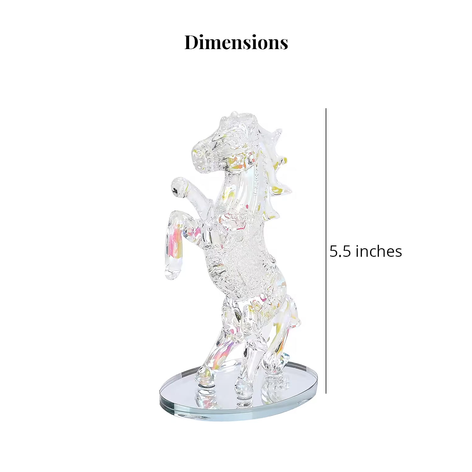 Aurora Borealis Crystal Horse Figurine
