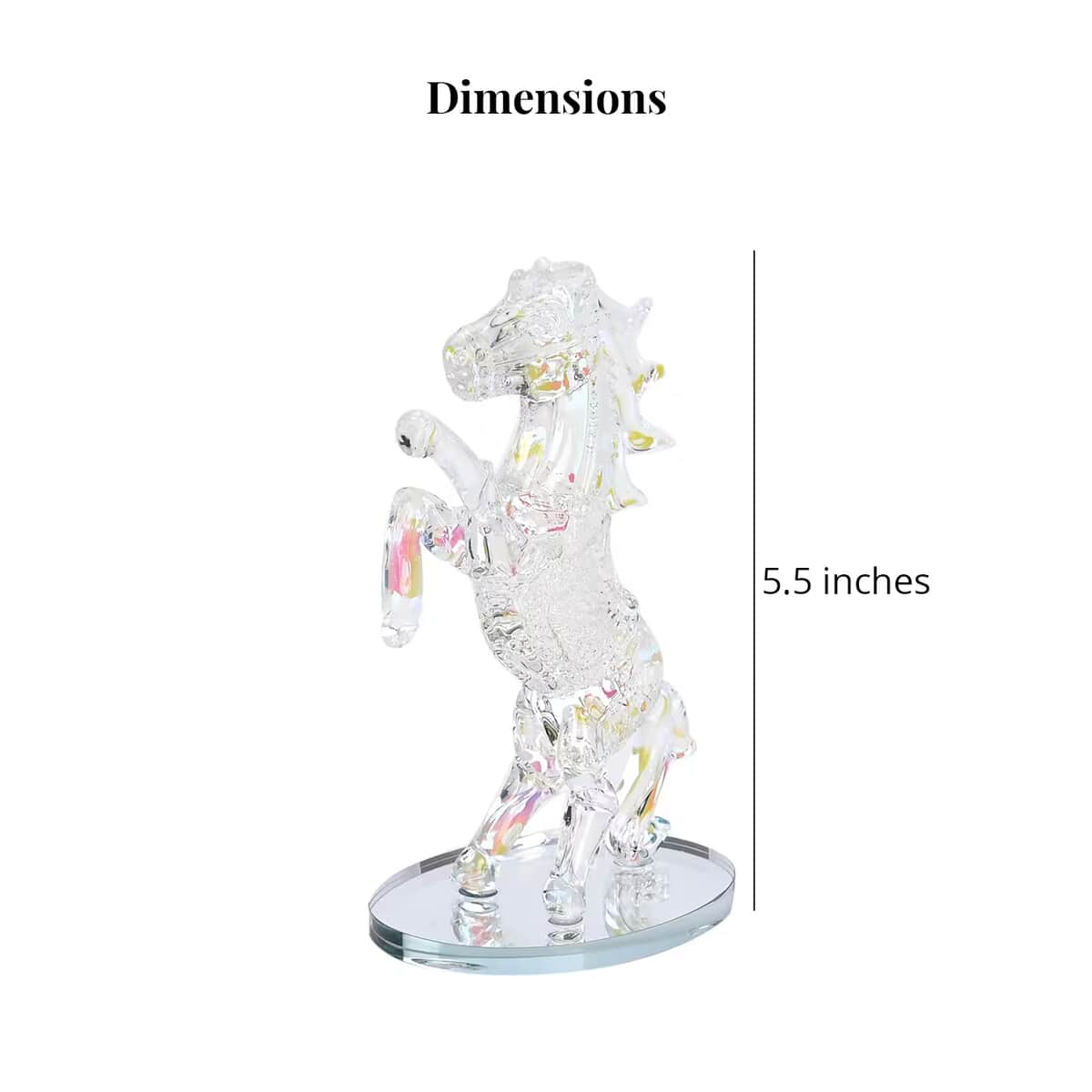 Aurora Borealis Crystal Horse Figurine image number 5