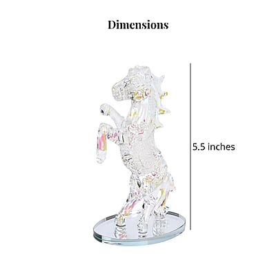 Aurora Borealis Crystal Horse Figurine