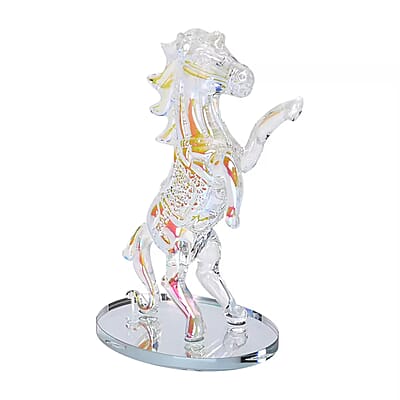 Aurora Borealis Crystal Horse Figurine